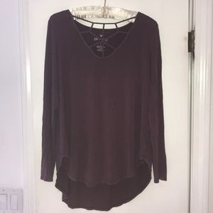 Long sleeve purple top